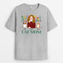 1534AUS1 personalized cat mom with flowers t shirt