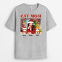 1544AUS2 personalized cat mom sipping christmas t shirt