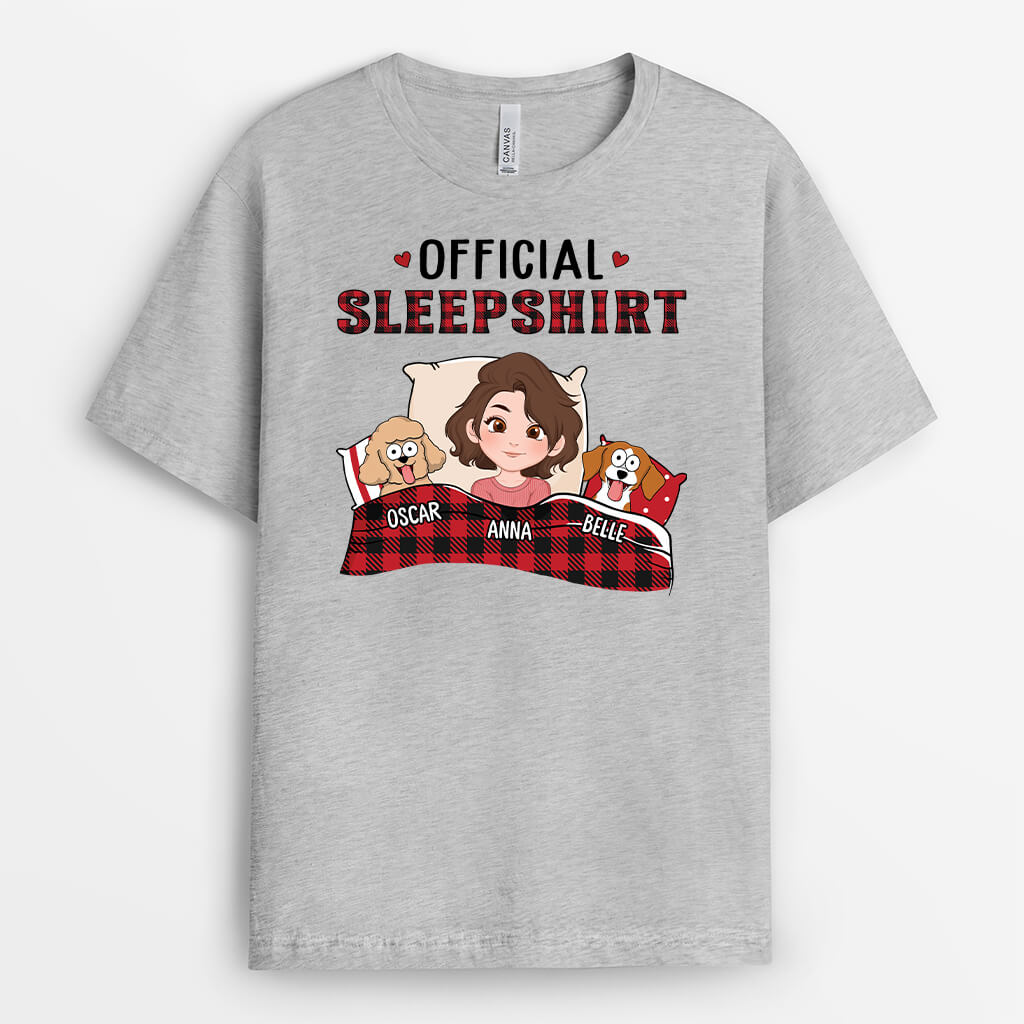 1549AUS1 personalized official sleepshirt with dog christmas t shirt