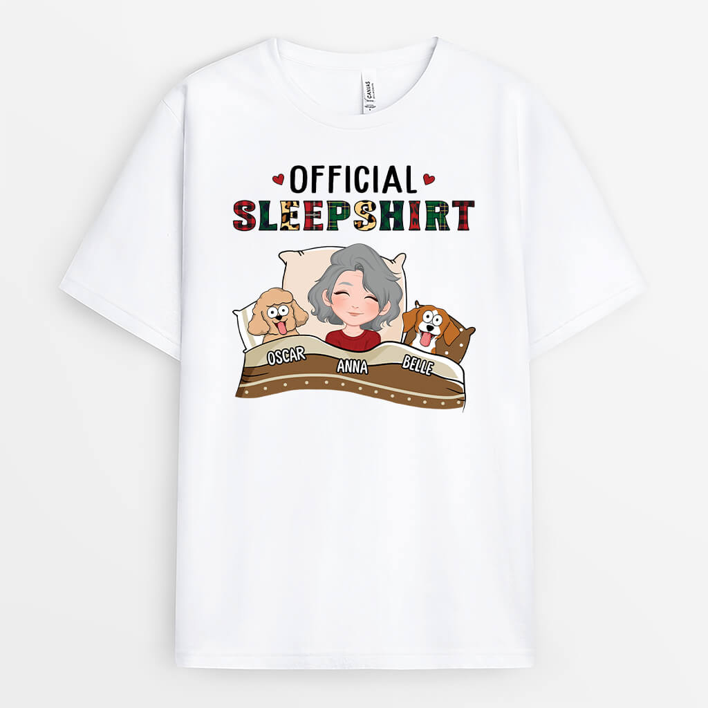 1549AUS2 personalized official sleepshirt with dog christmas t shirt
