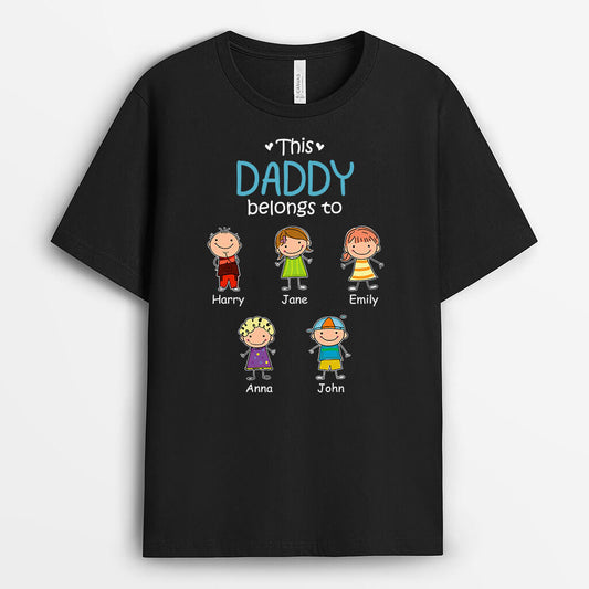 1551AUS1 personalized this daddy grandpa belongs to t shirt