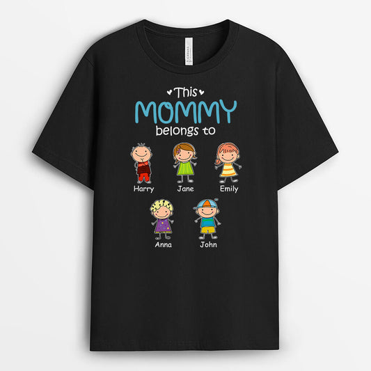 1551AUS1 personalized this mommy grandma belongs to t shirt