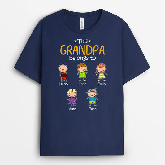 1551AUS2 personalized this daddy grandpa belongs to t shirt