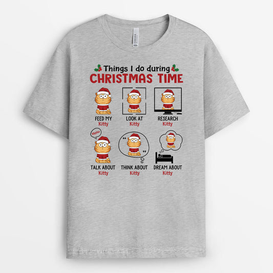 1557AUS2 personalized things i do during christmas time t shirt