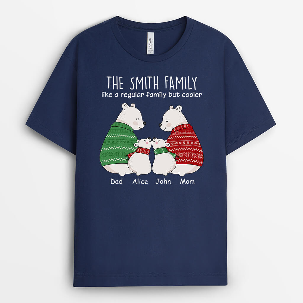1602AUS1 personalized the family like a regular family but cooler t shirt