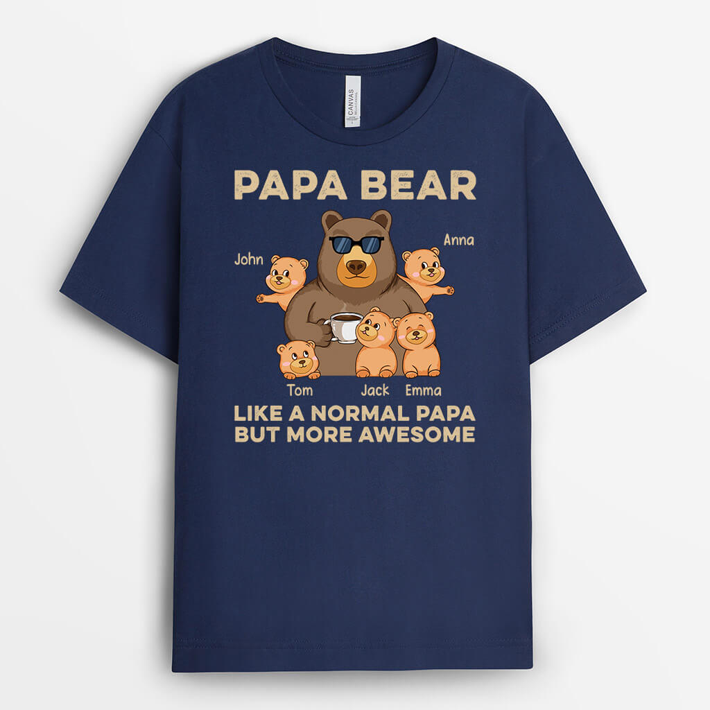 1605AUS1 personalized papa bear t shirt