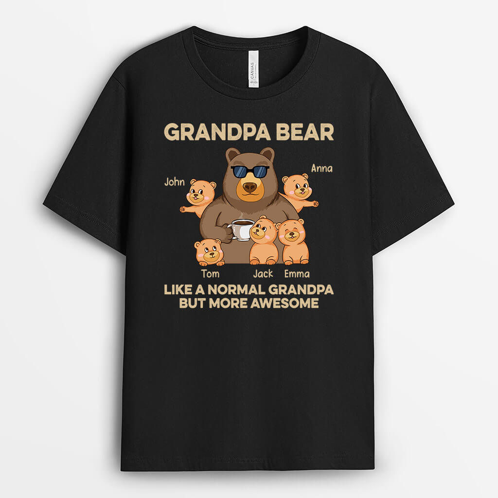 1605AUS2 personalized papa bear t shirt