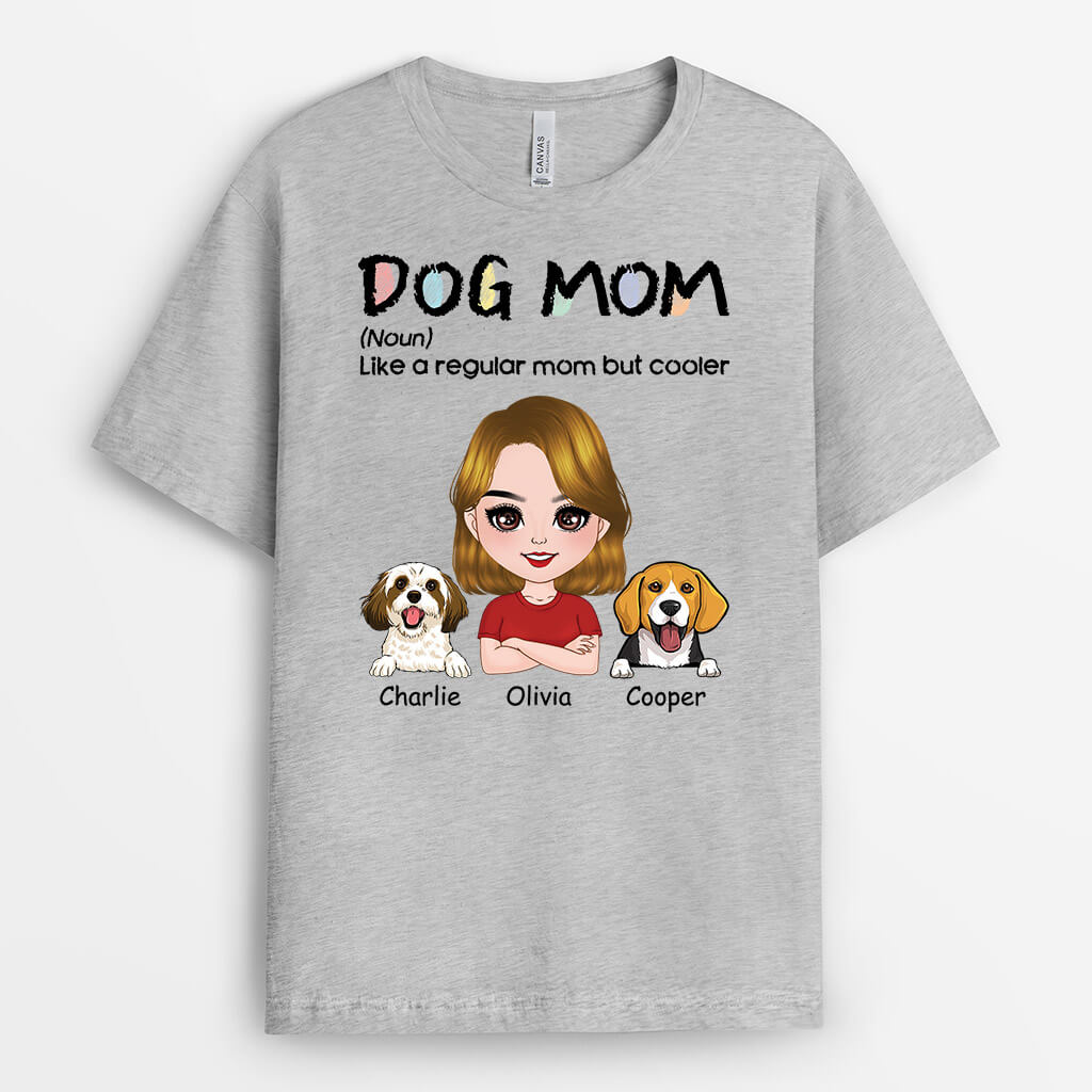 1607AUS1 personalized dog mom definition t shirt