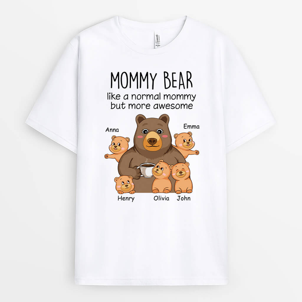 1612AUS1 personalized grandma bear like a normal grandma but more awesome t shirt