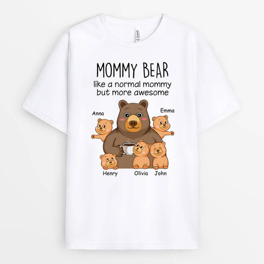 1612AUS1 personalized grandma bear like a normal grandma but more awesome t shirt