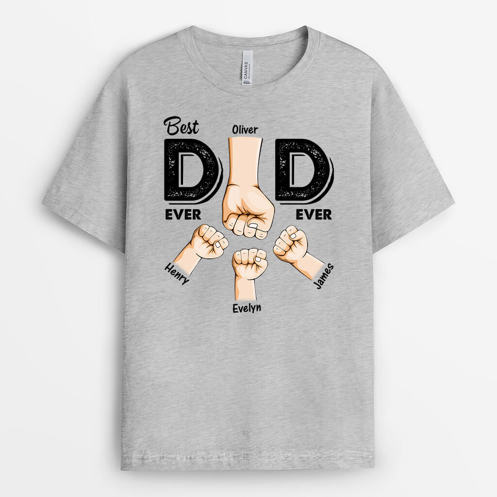 1613AUS1 personalized best dad ever t shirt