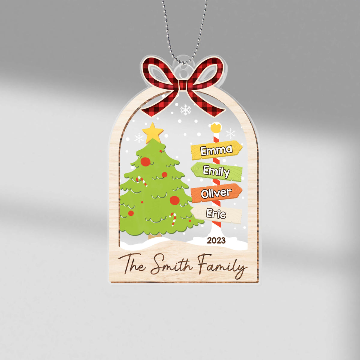 The Smith Family Ribbon Ornament - Custom Christmas Presents for Famil ...