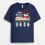1621AUS2 personalized i love being a grandma snowman t shirt