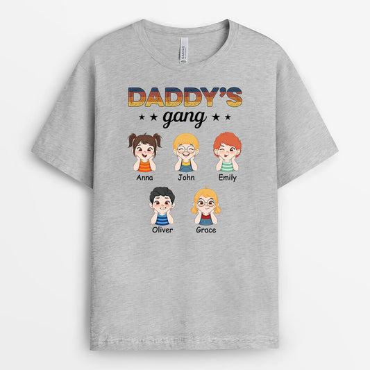 1635AUS1 personalized daddys gang t shirt