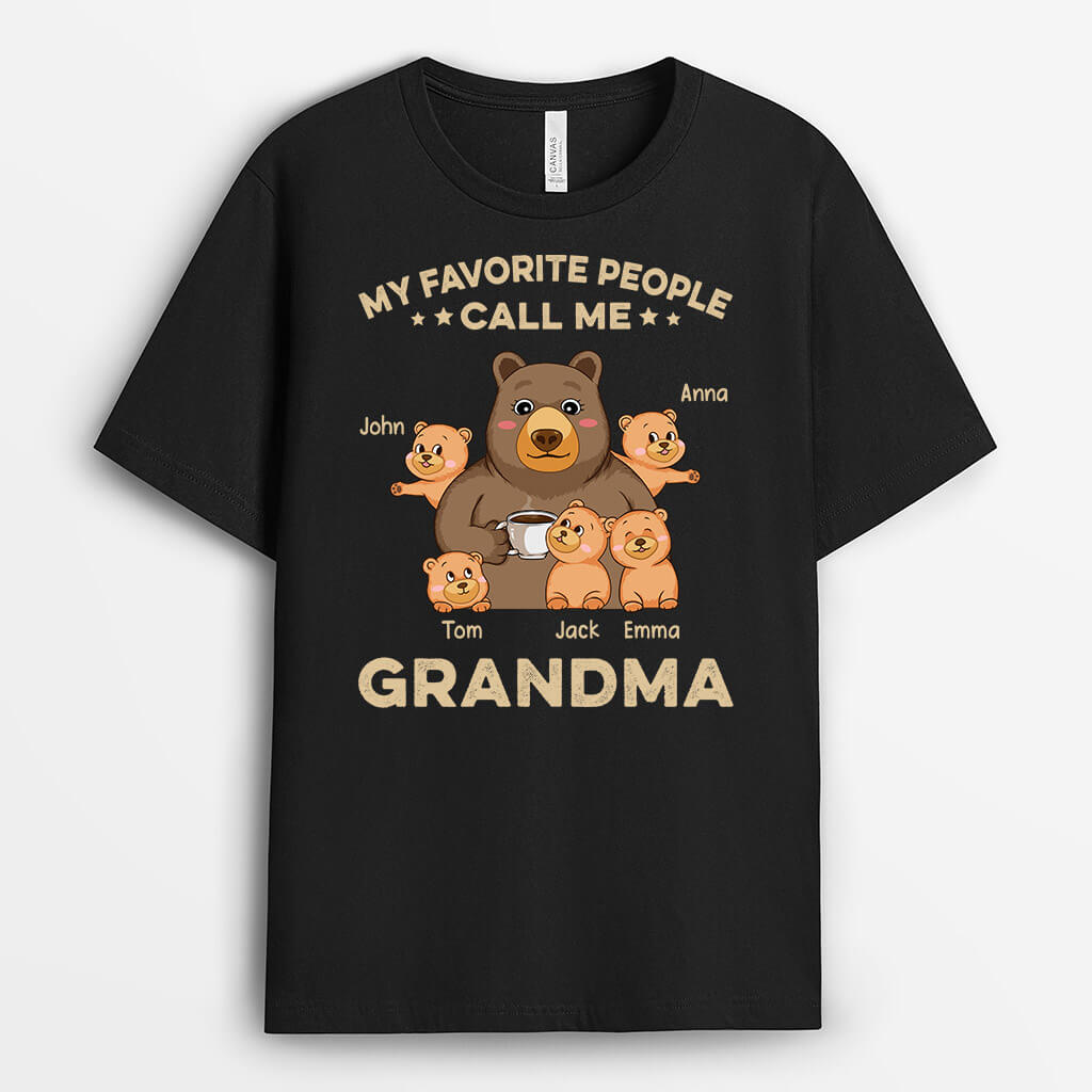 1639AUS1 personalized my favorite people call me grandma t shirt