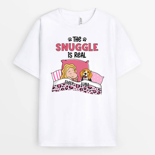 1644AUS1 personalized this snuggle is real t shirt