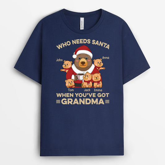 1651AUS2 personalized who needs santa when you have grandpa t shirt