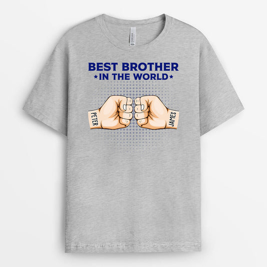 1652AUS2 personalized best brother in the world t shirt