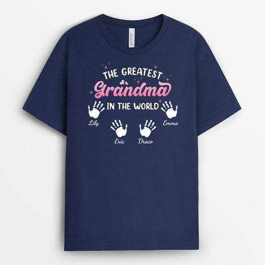 1671AUS2 personalized the greatest mom in the world t shirt