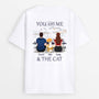 1676AUS1 personalized you and me and the cat back t shirt