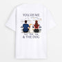 1676AUS1 personalized you and me and the dog back t shirt