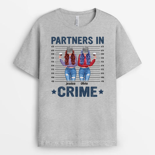 1685AUS1 personalized partners in crime t shirt