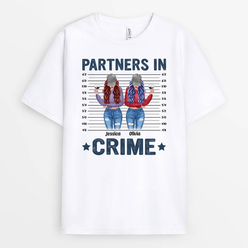 1685AUS2 personalized partners in crime t shirt
