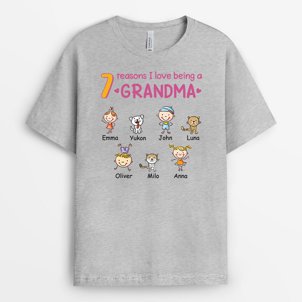 1689AUS2 personalized reasons i love being a grandma t shirt