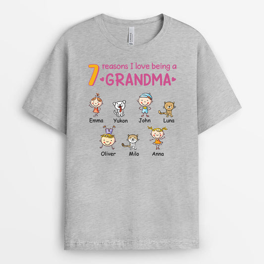 1689AUS2 personalized reasons i love being a grandma t shirt