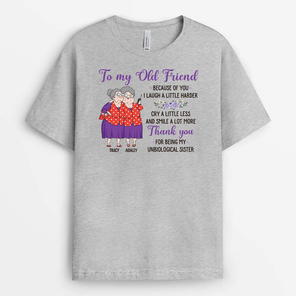 1692AUS2 personalized old friend t shirt