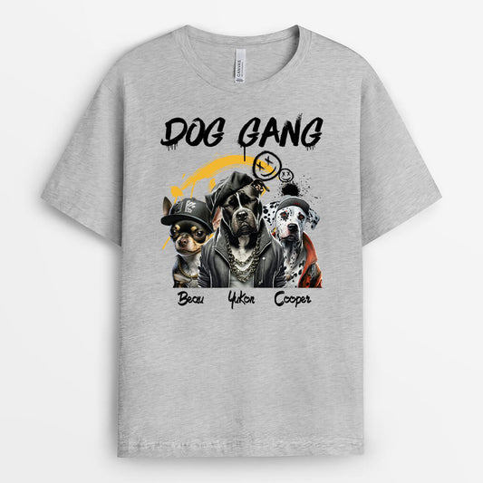 1700AUS1 personalized hip hop dog gang t shirt
