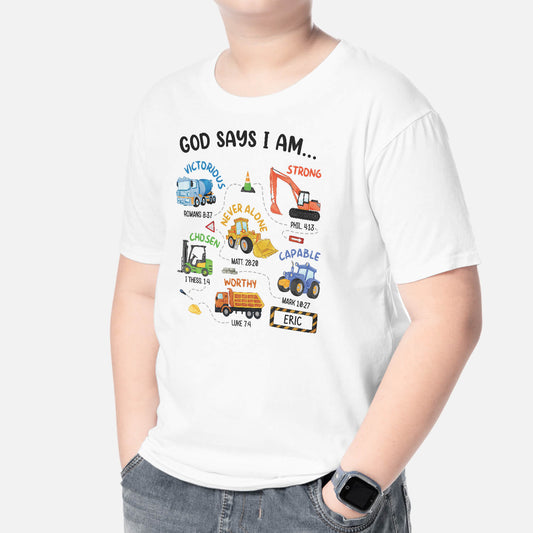 1706AUS2 personalized god says i am t shirt