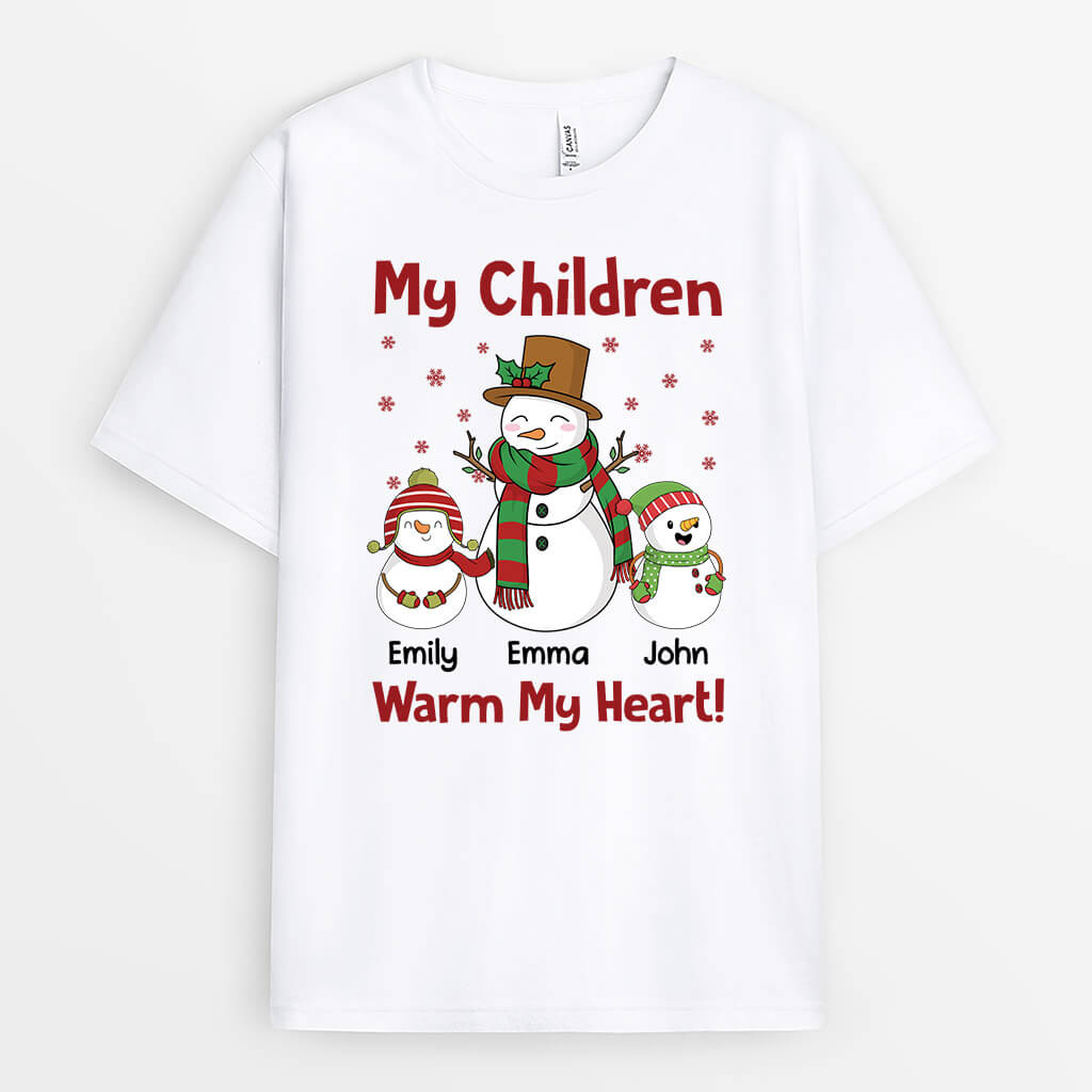 1708AUS1 personalized my grandkids warm my heart t shirt