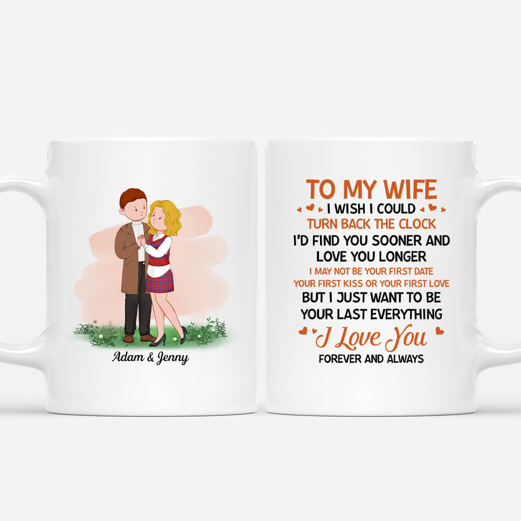 1712MUS1 personalized to my wife i wish i could turn back the clock mug