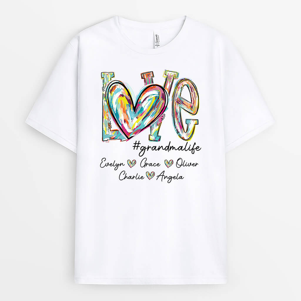 1722AUS1 personalized love color clipart t shirt