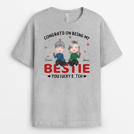 1724AUS2 personalized congrats on being my bestie t shirt