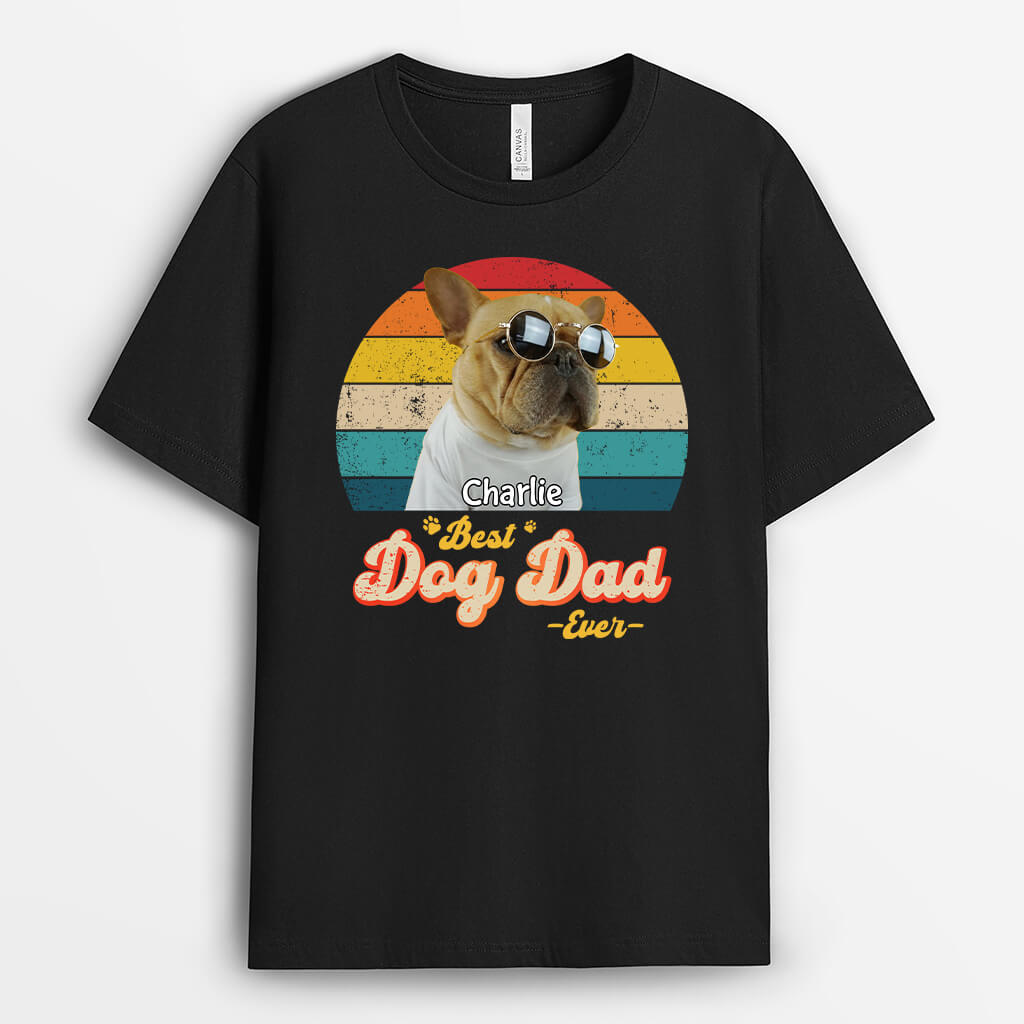 1731AUS1 personalized best dog dad ever t shirt