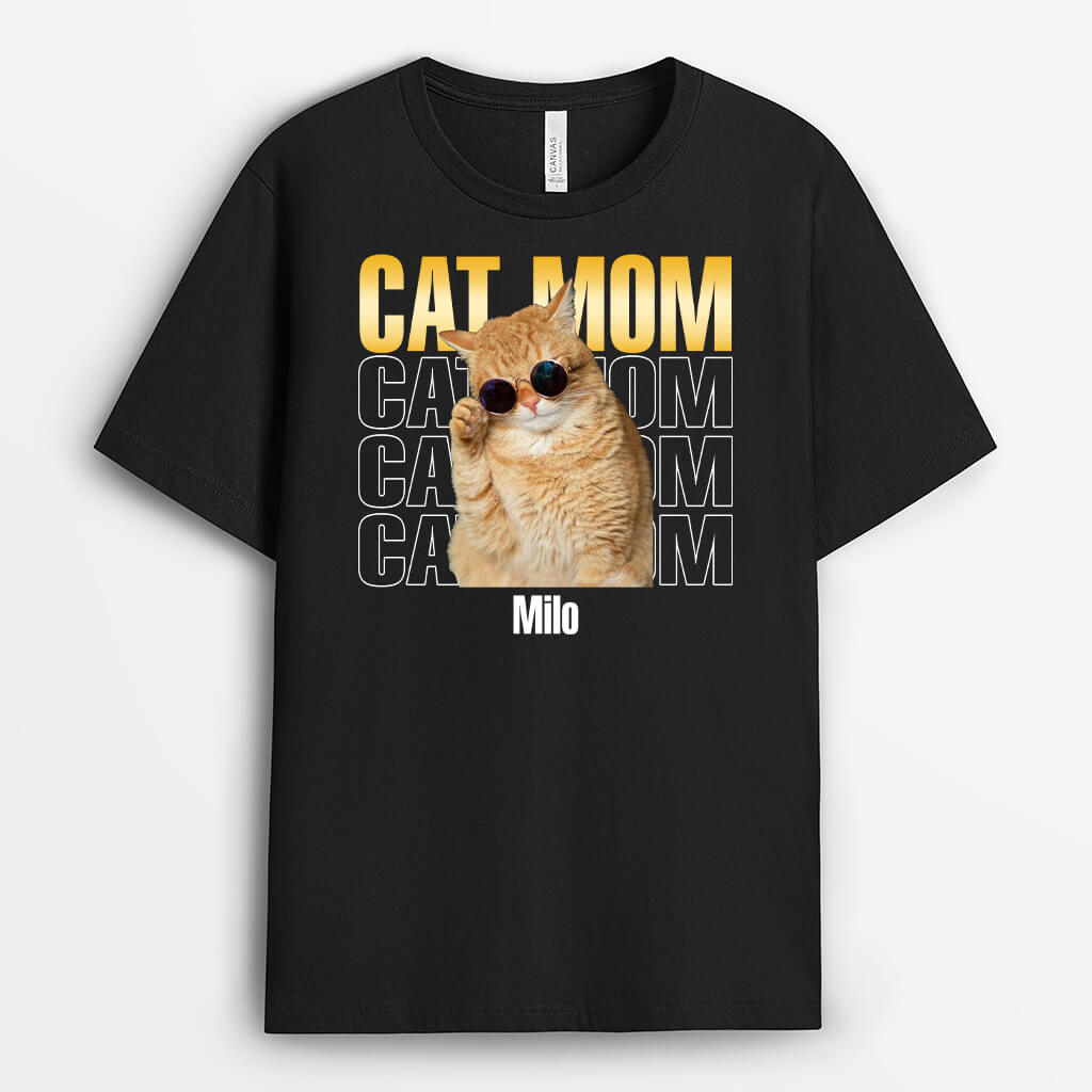 1733AUS1 personalized cat dad cat mom t shirt