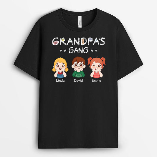 1734AUS2 personalized daddys gang cute kids t shirt