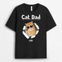 1736AUS1 personalized cat dad cat mom merry christmas t shirt
