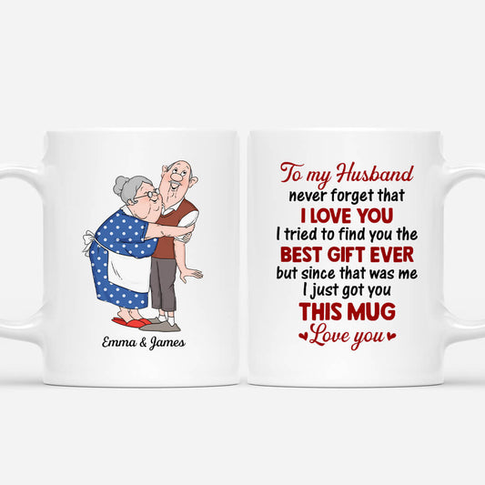 1746MUS1 personalized to my husband never forget that mug