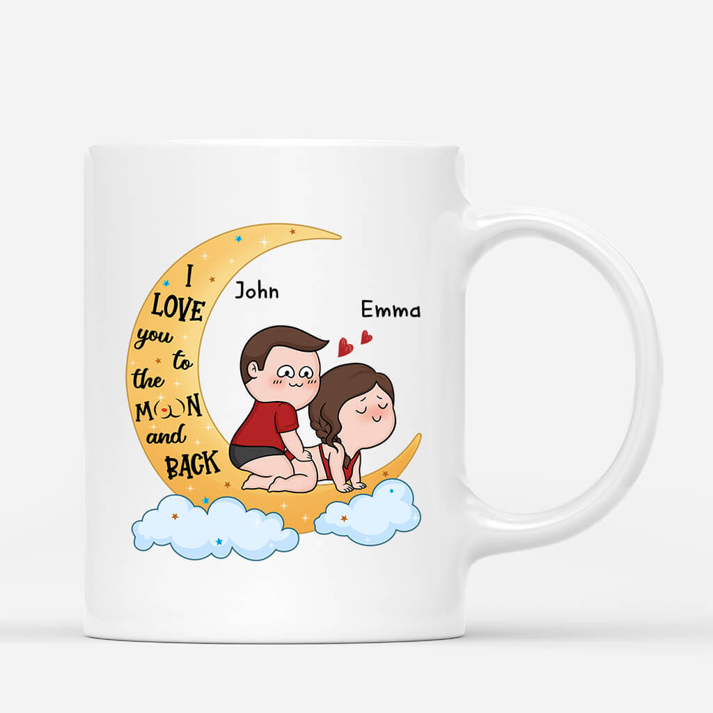 1759MUS1 personalized i love you to the moon and back mug