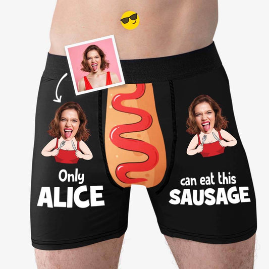 1761XUS2 personalized only alice can eat this boxer