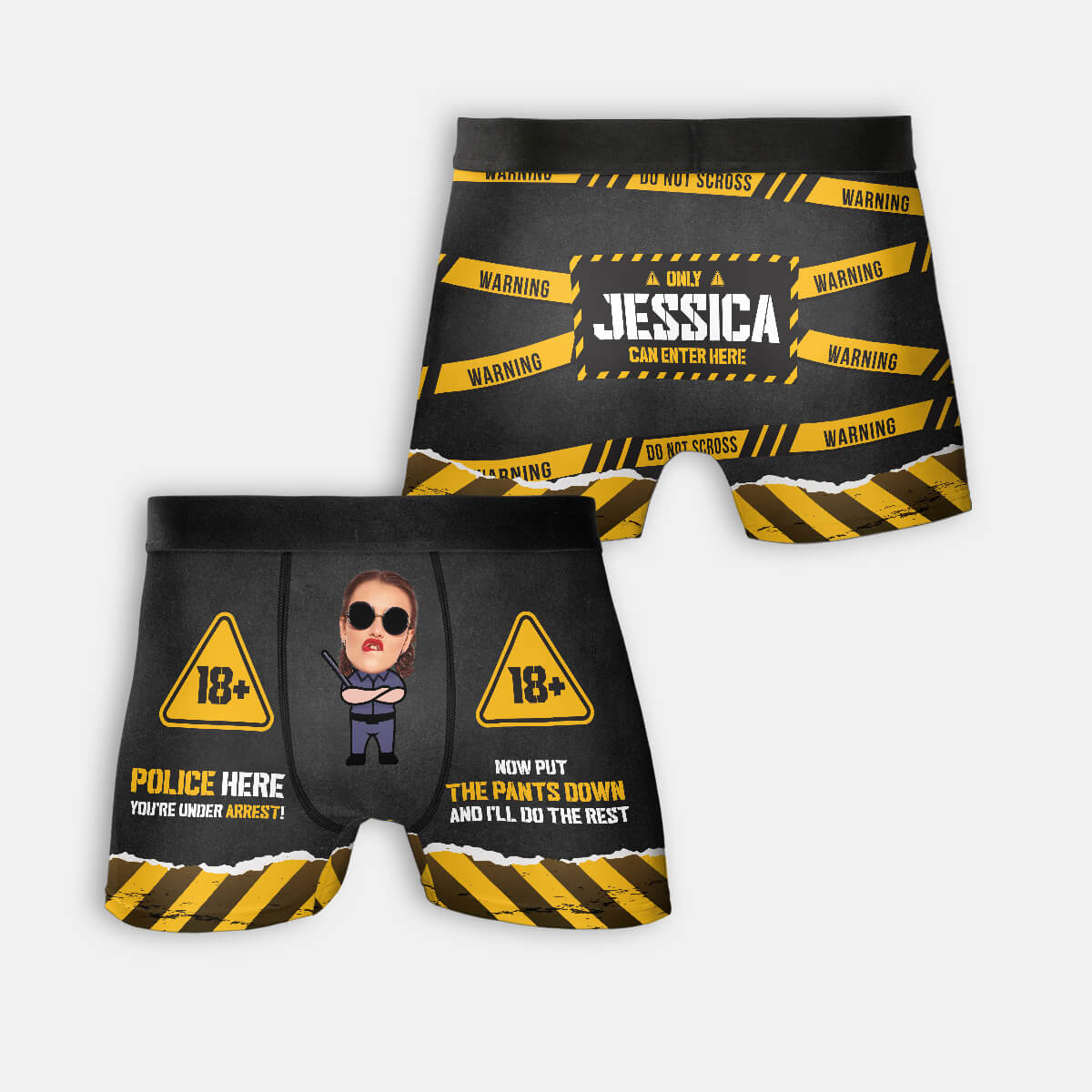 Personalized Police Here You're Under Arrest Boxer - Personal House