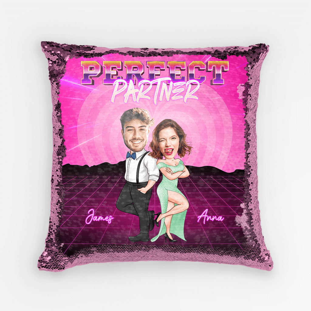 1783PUS1 personalized perfect partner sequin pillow