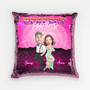 1783PUS1 personalized perfect partner sequin pillow