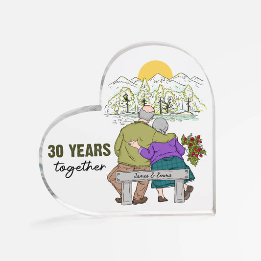 1788RUS1 personalized 30 years together acrylic plaque