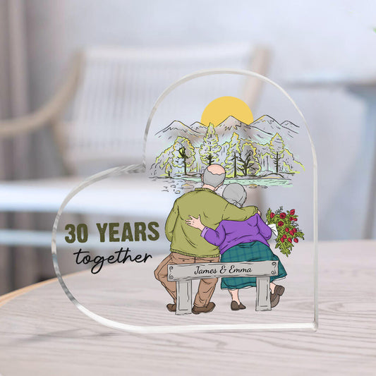 1788RUS2 personalized 30 years together acrylic plaque