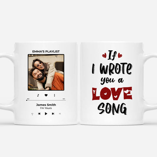 1789MUS1 personalized if i wrote you a love song mug