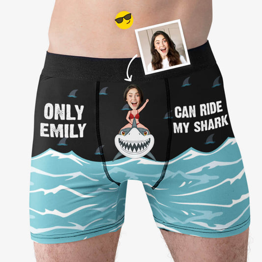 1798XUS2 personalized only emily can ride my shark boxer_324f414d dd5a 415b 8cd9 3b3c674c2d8b